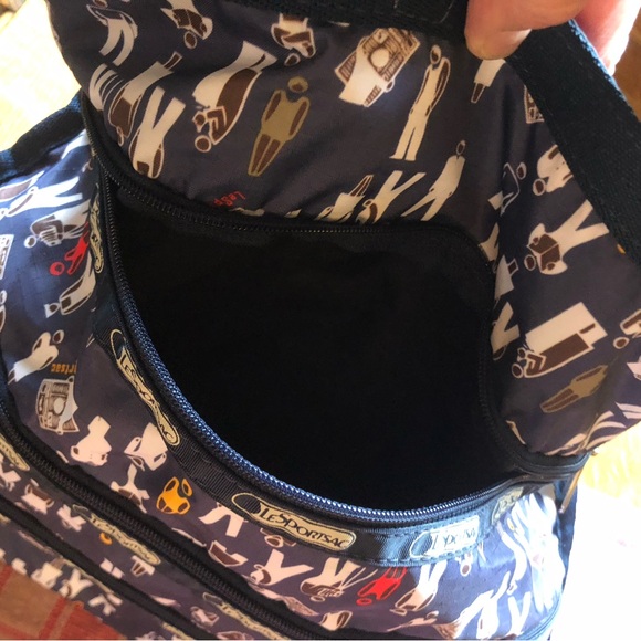Lesportsac Large Navy Tote with Professions Print - Picture 6 of 10
